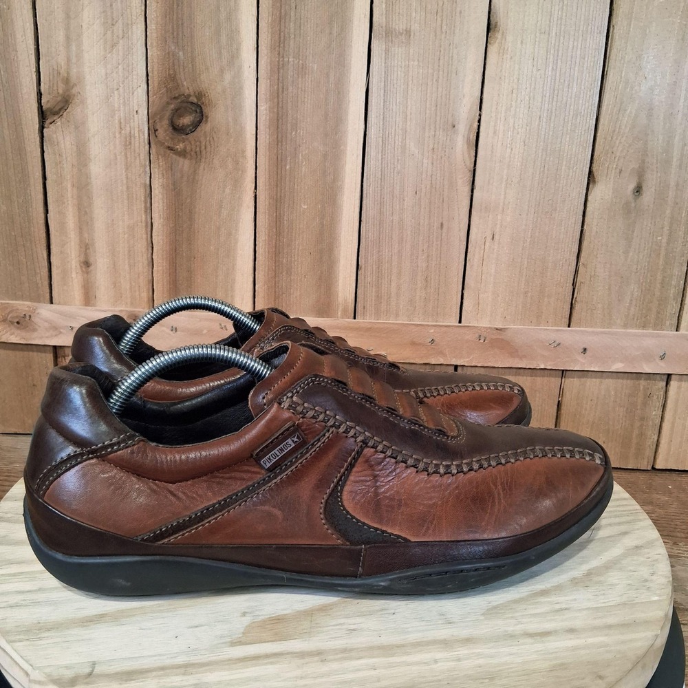 Pikolinos Shoes Mens 9.5 43 EU Brown Leather Slip On Loafer Moc Comfort Casual - Picture 3 of 10